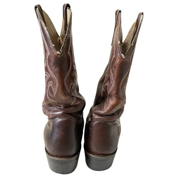 Double H Robert Boots AG7 Work Western 3282 Mens 12 D Medium Brown - Picture 5 of 7